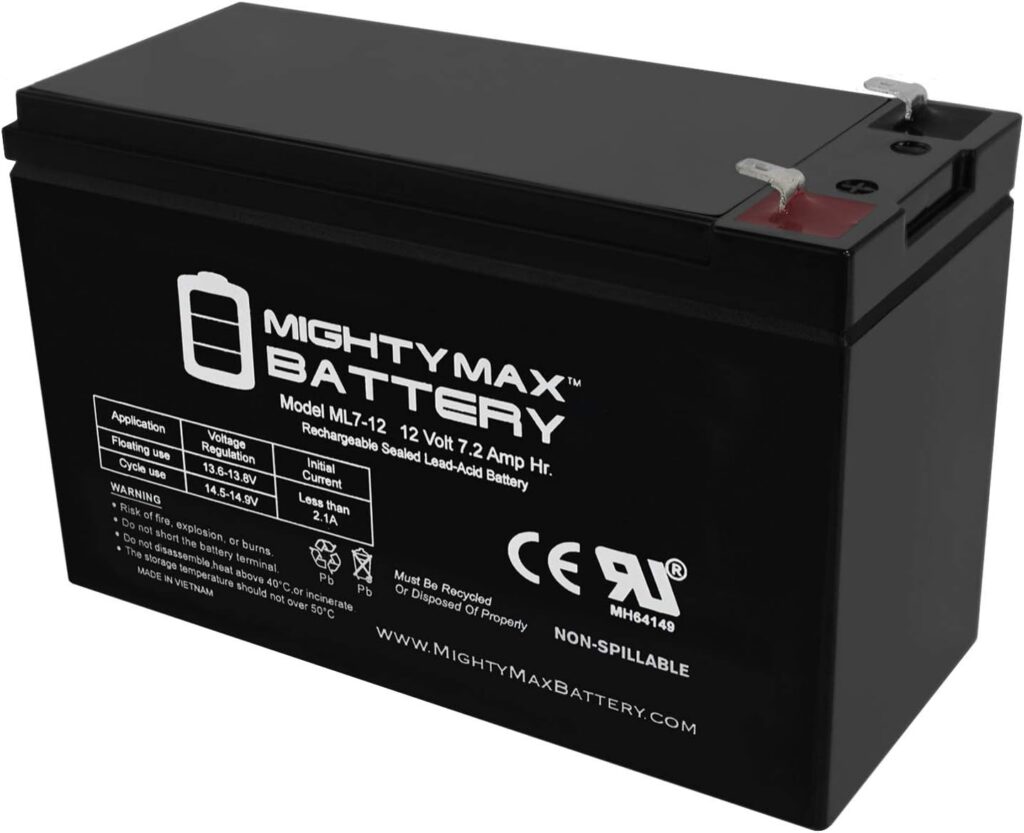 Best Lead-Acid Mighty Max Battery ml7-12 - 12 Volt 7.2 ah SLA Best Electric Bicycle Batteries